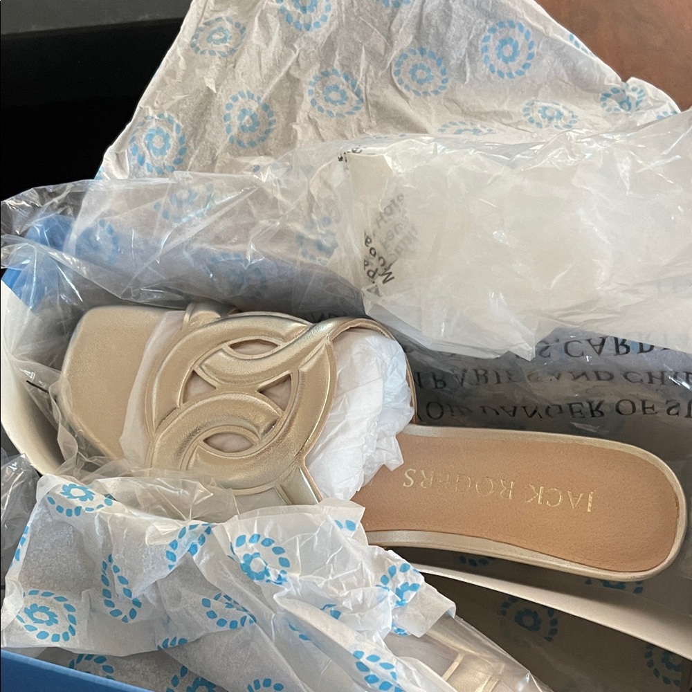 Jack Rogers Gold Sandals